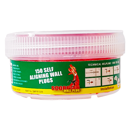 150 pieces Scorpion Self-Aligning Wall Plugs per container